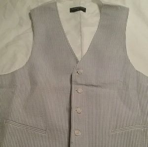 Saddlebred Light Blue/White Stripes XL Vest